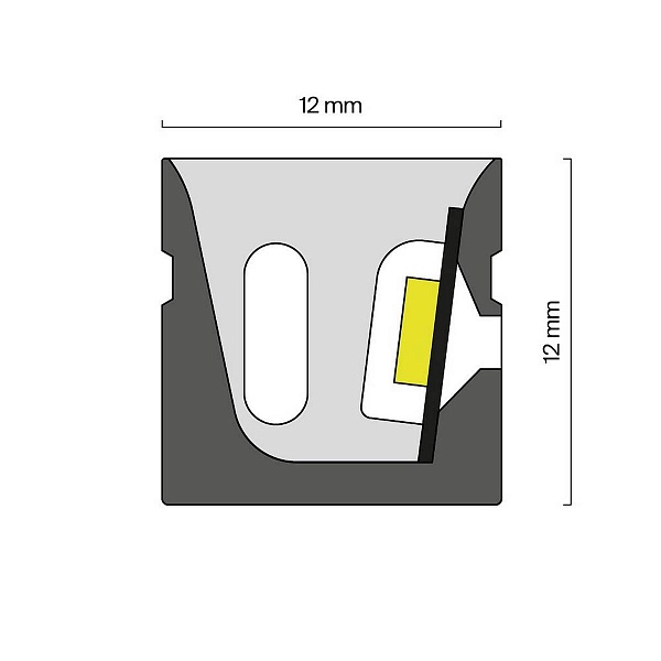 Лента LED ГИБКИЙ НЕОН 12 W/m 24V IP67 2835/140 4000K 12mm (5м) 432023 MAYTONI