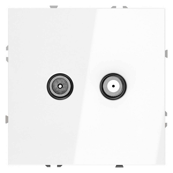 Розетка  TV, S70, Белый глянцевый, VLS060401, VOLTUM