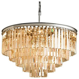 Люстра подвесная DELIGHT COLLECTION ODEON KR0387P-10A chrome/amber