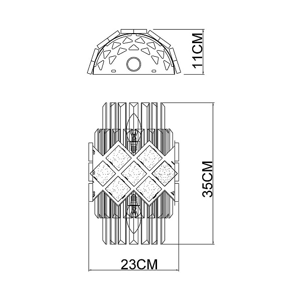 Бра ARTE LAMP AMELIA A1039AP-2BK