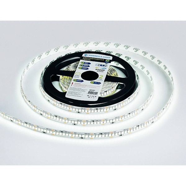 Лента LED 17 W/m 12V IP20 2835/240 6500K 10mm (5м) GS1403 AMBRELLA LIGHT