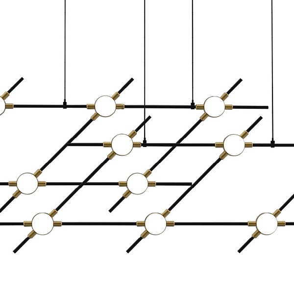 Люстра подвесная ILLUMINATI MOLECULAR MD18001067-14A  black/gold