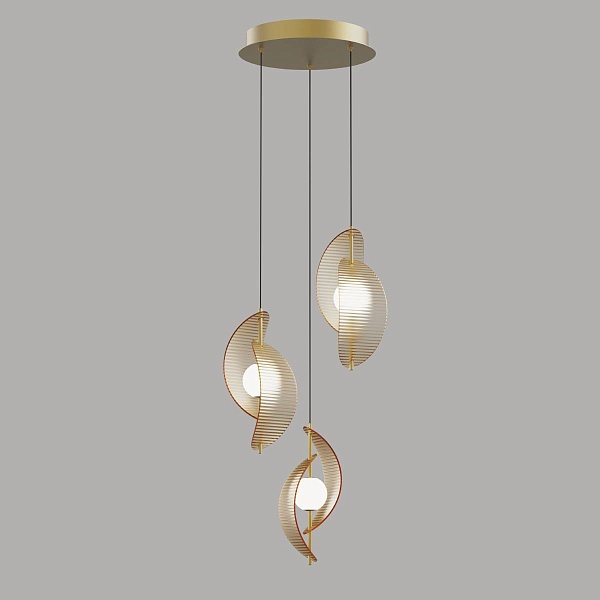 Подвес DELIGHT COLLECTION MD24030035 MD24030035-3A brass/amber