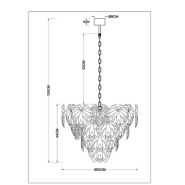 Люстра подвесная ARTE LAMP KAPRI A4078LM-12GO