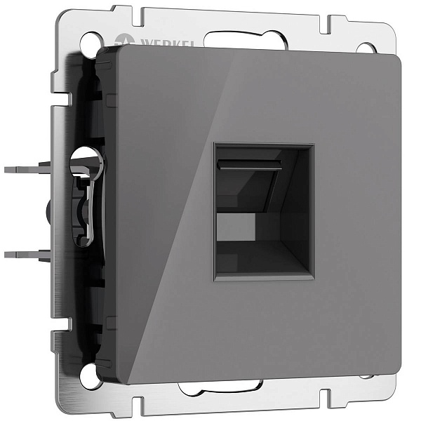 Розетка  RJ45, графит, W1181044, WERKEL