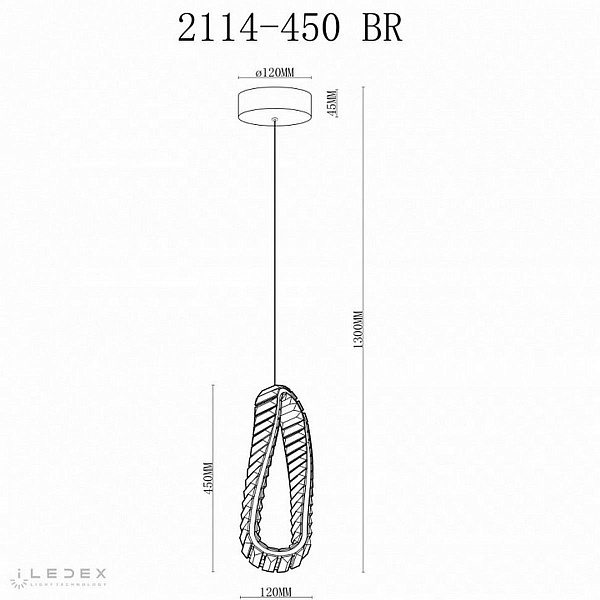 Подвес ILEDEX WOODSTOCK 2117-450 BR