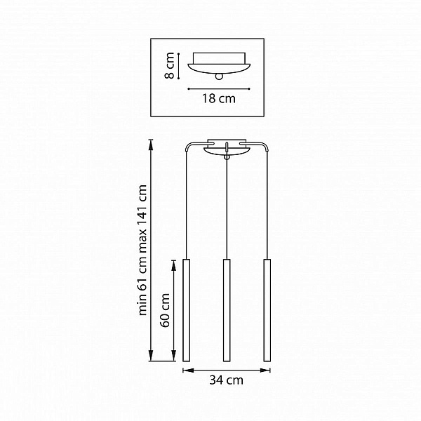 Подвес LIGHTSTAR TUBO L3T747333