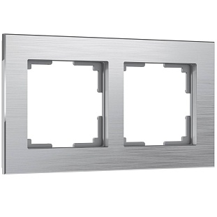 Рамка 2-пост, ALUMINIUM, металл, алюминий, W0021706, WERKEL
