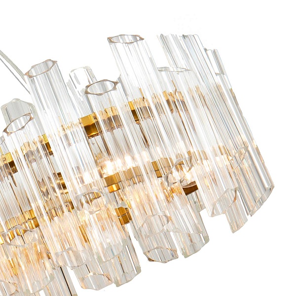 Люстра подвесная DELIGHT COLLECTION VITTORIA KG0769P-12L clear/ brass
