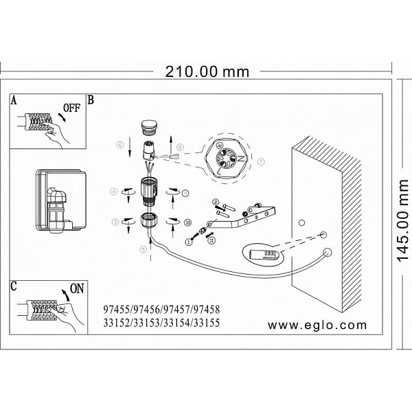 Прожектор EGLO FAEDO 3 97455