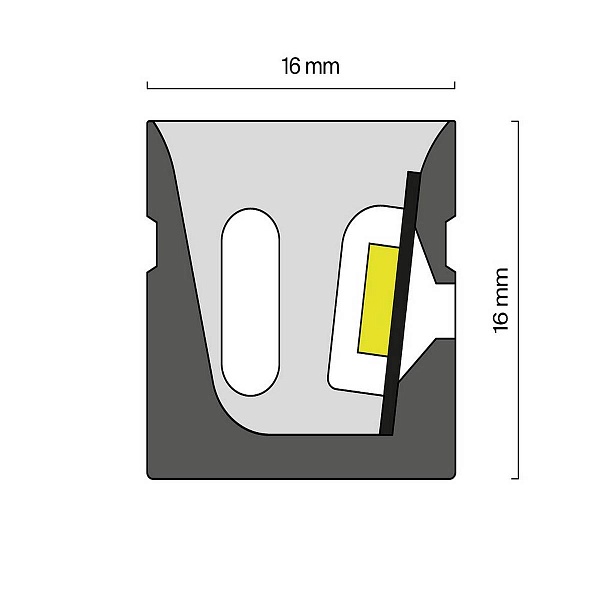 Лента LED ГИБКИЙ НЕОН 10 W/m 24V IP67 COB/320 3000K 16mm (10м) 432014 MAYTONI