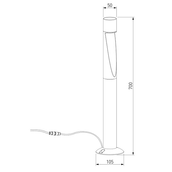 Светильник уличный столб низкий ELEKTROSTANDARD RECESS 35177/F черный a067382