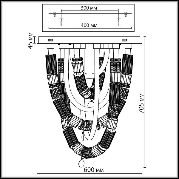 Люстра потолочная ODEON LIGHT COLLIER 5455/80CL