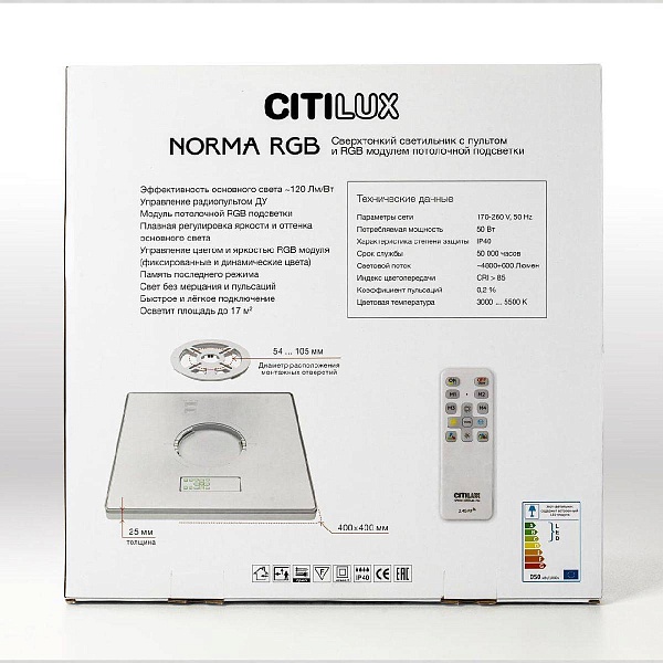 Светильник потолочный CITILUX NORMA CL749K400