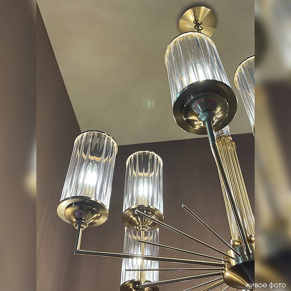 Люстра подвесная CRYSTAL LUX GLORIA SP9 BRASS