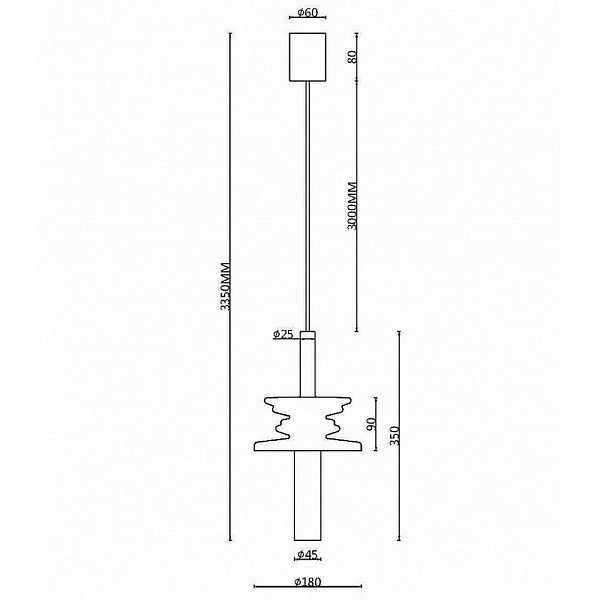 Подвес MAYTONI SOUND WAVE MOD255PL-01B3