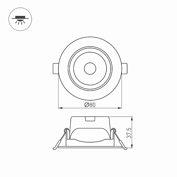 Светильник встраиваемый ARLIGHT POLAR 32857