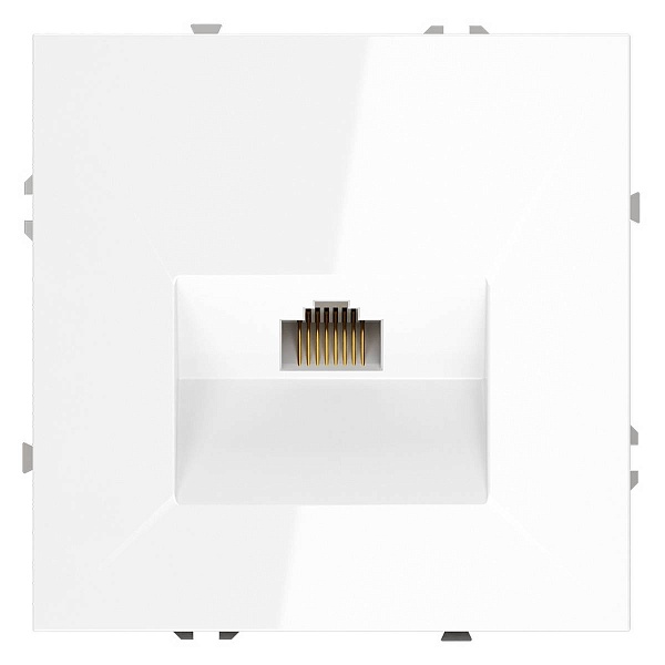Розетка  RJ45, S70, Белый глянцевый, VLS060101, VOLTUM