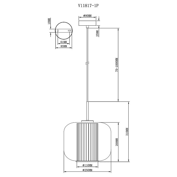 Подвес MODERLI EMBER V11817-1P