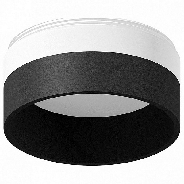 Рамка AMBRELLA LIGHT DIY SPOT 1 N6229 SBK/FR черный песок/белый матовый D60*H40mm Out25mm MR16