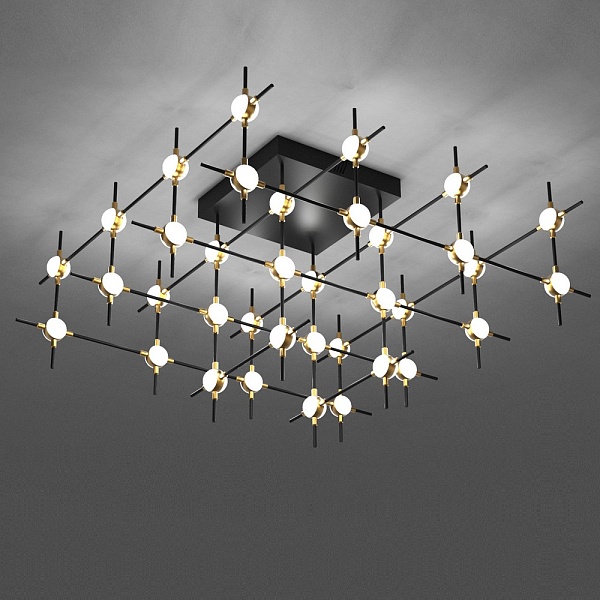 Люстра потолочная ILLUMINATI MOLECULAR MX18001067-36A  black/gold