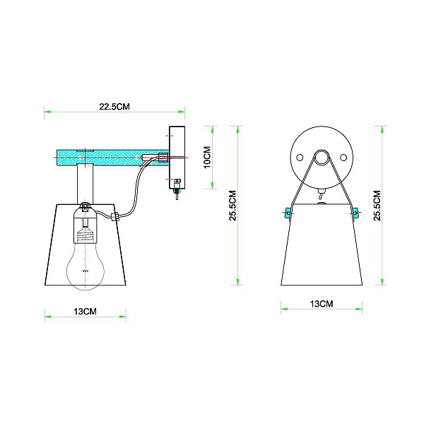 Бра ARTE LAMP THOMAS A7032AP-1BK