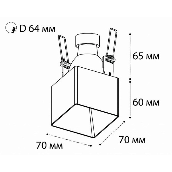 Светильник встраиваемый ITALLINE DL 3024 DL 3024 black