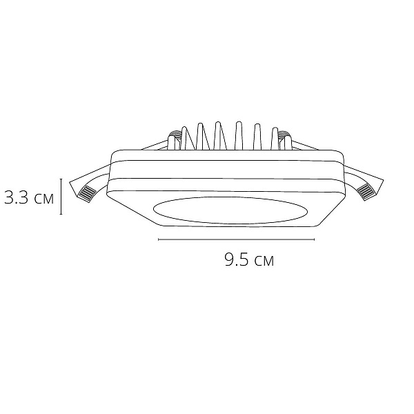 Светильник встраиваемый ARTE LAMP TABIT A8433PL-1WH