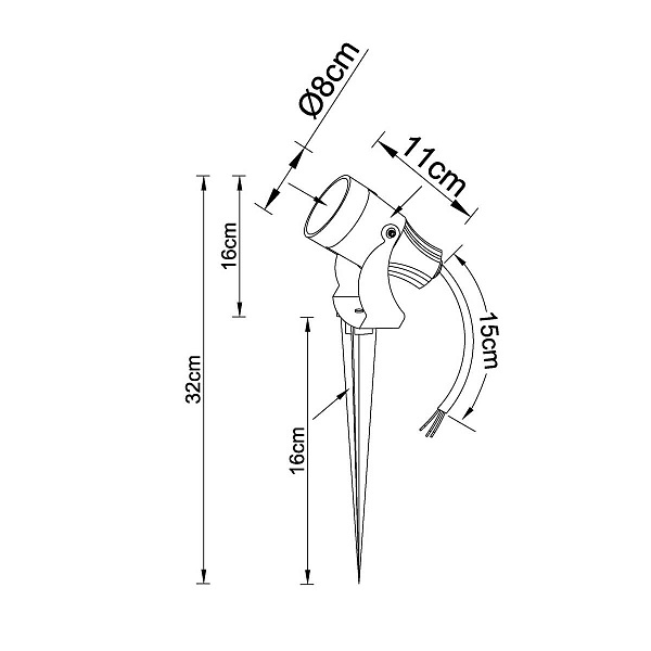 Прожектор ландшафтный ARTE LAMP ELSIE A4715IN-1BK