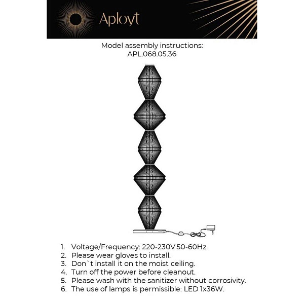 Торшер APLOYT DZHAKKET APL.068.05.36