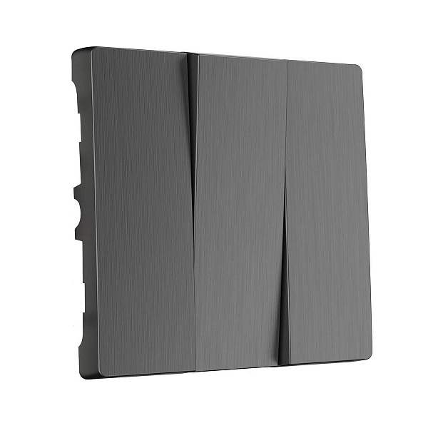 Клавиша выключателя 3-кл, графит рифленый , W1139004, WERKEL