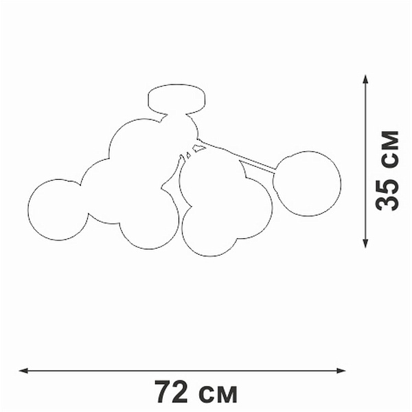 Люстра потолочная VITALUCE  V3772-8/8PL