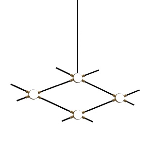 Люстра подвесная ILLUMINATI MOLECULAR MD18001067-4A  black/gold