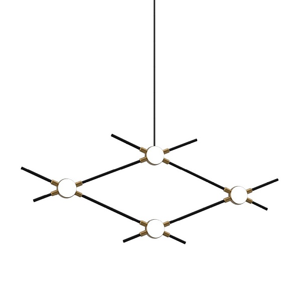 Люстра подвесная ILLUMINATI MOLECULAR MD18001067-4A  black/gold