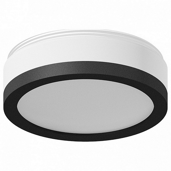 Рамка AMBRELLA LIGHT DIY SPOT 1 N7121 SBK/FR черный песок/белый матовый D70*H15mm Out15mm MR16