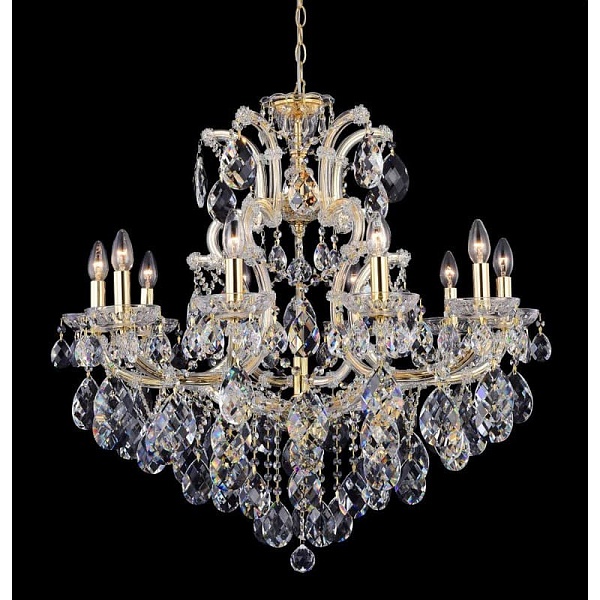 Люстра подвесная CRYSTAL LUX ISABEL ISABEL SP11 GOLD/TRANSPARENT
