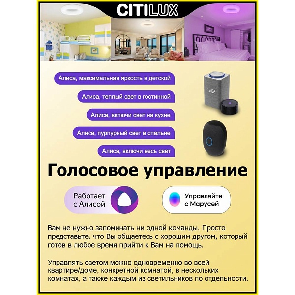 Светильник потолочный CITILUX СТРАТУС СМАРТ CL732A800G