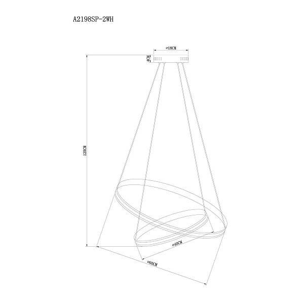 Подвес ARTE LAMP MERIDIANA A2198SP-2WH