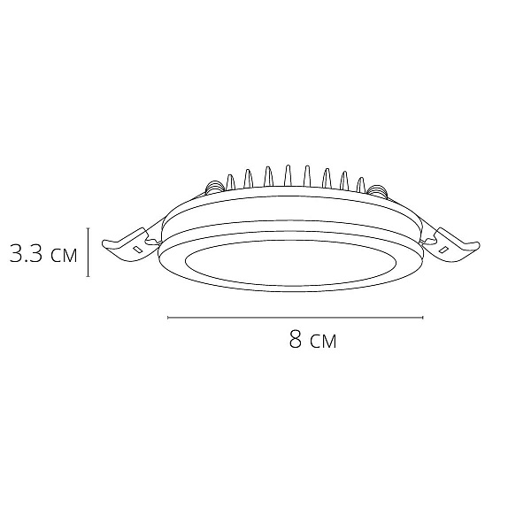 Светильник встраиваемый ARTE LAMP TABIT A8430PL-1WH