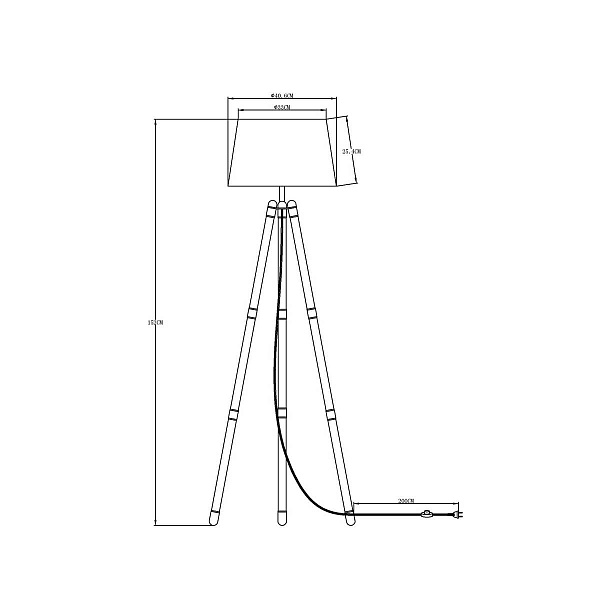 Торшер ARTE LAMP WASAT A4023PN-1CC