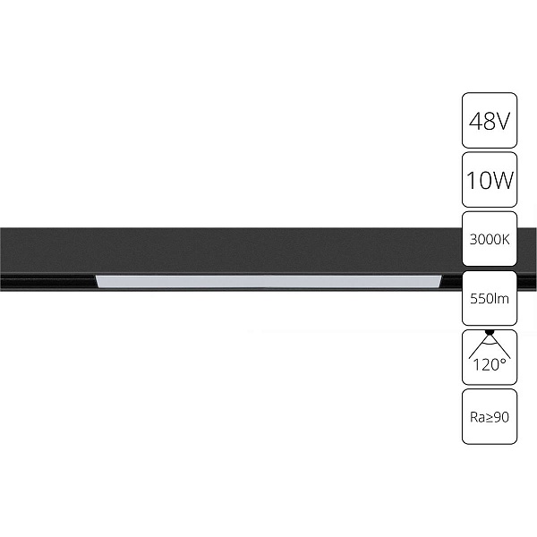 Трековый светильник ARTE LAMP LINEA A4672PL-1BK