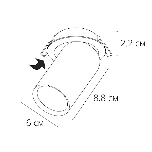 Светильник встраиваемый ARTE LAMP SITULA A3731PL-1BK