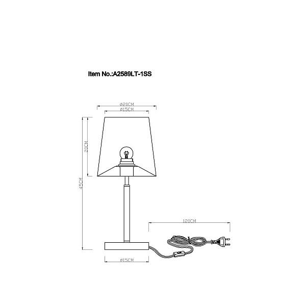 Настольная лампа ARTE LAMP RODOS A2589LT-1SS