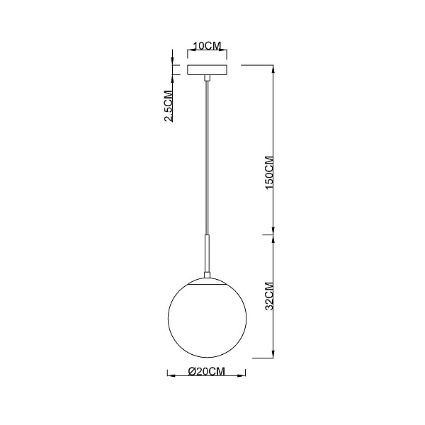 Подвес ARTE LAMP VOLARE A1563SP-1BK