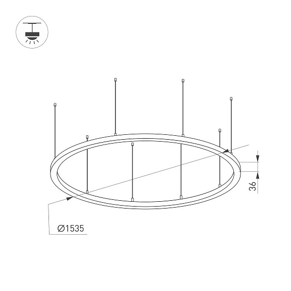 Подвес ARLIGHT SP-LINE-HANG-ARC 034009(1)