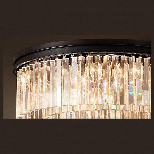Люстра потолочная DELIGHT COLLECTION 1920S ODEON KR0387C-10B/P black/clear