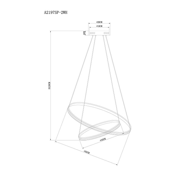 Подвес ARTE LAMP FRODO A2197SP-2WH