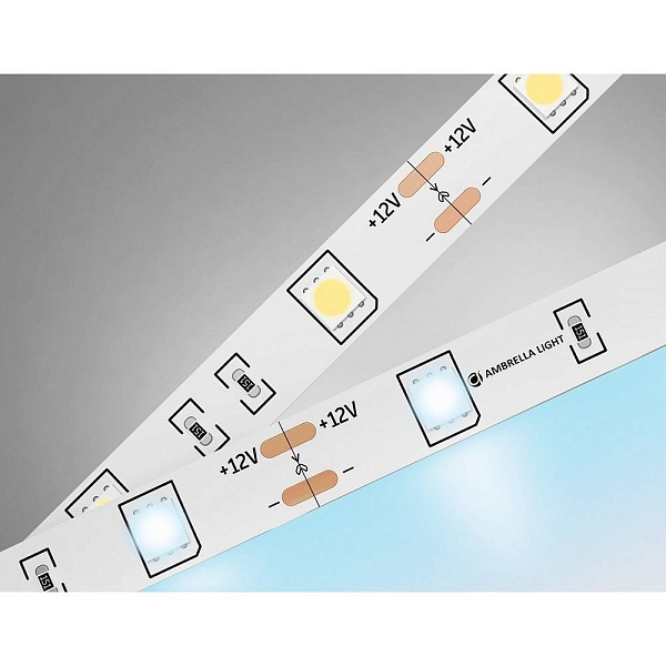 Лента LED 7,2 W/m 12V IP20 2835/30 6500K 10mm (5м) GS1803 AMBRELLA LIGHT