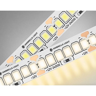 Лента LED 19,2 W/m 12V IP20 2835/240 3000K 10mm (5м) GS1501 AMBRELLA LIGHT