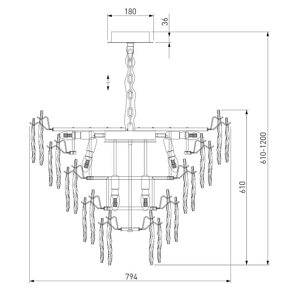 Люстра подвесная BOGATES LEAF 369 a065315